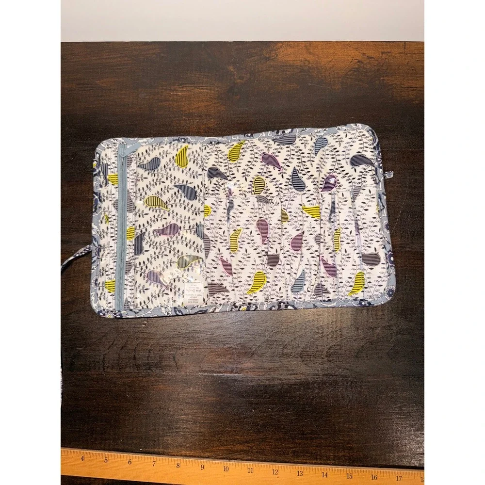 Vera Bradley Plaza Tile Riley Foldable Travel‎ Organizer Cosmetic Makeup Bag